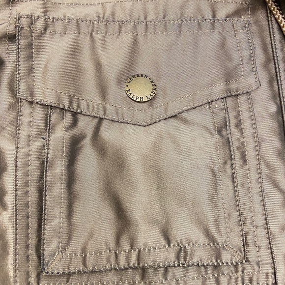 Lauren Ralph Lauren Bronze Metallic Utility Jacket - Picture 3 of 9